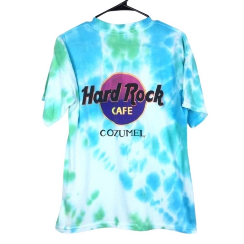 Vintage tie-dye hard rock Café Mexico graphic T-shirt retro